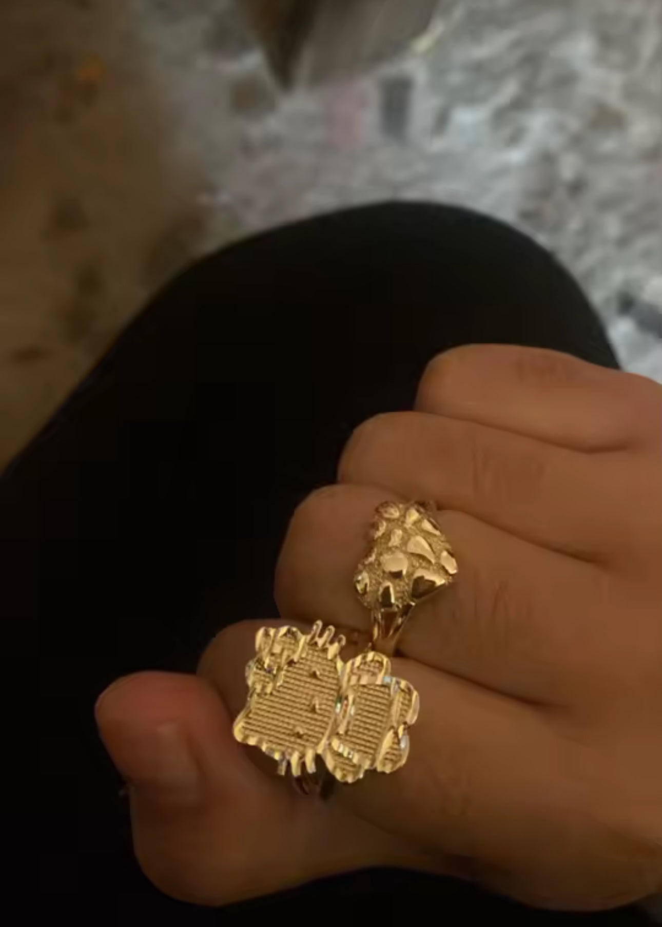 Golden Kitty Ring