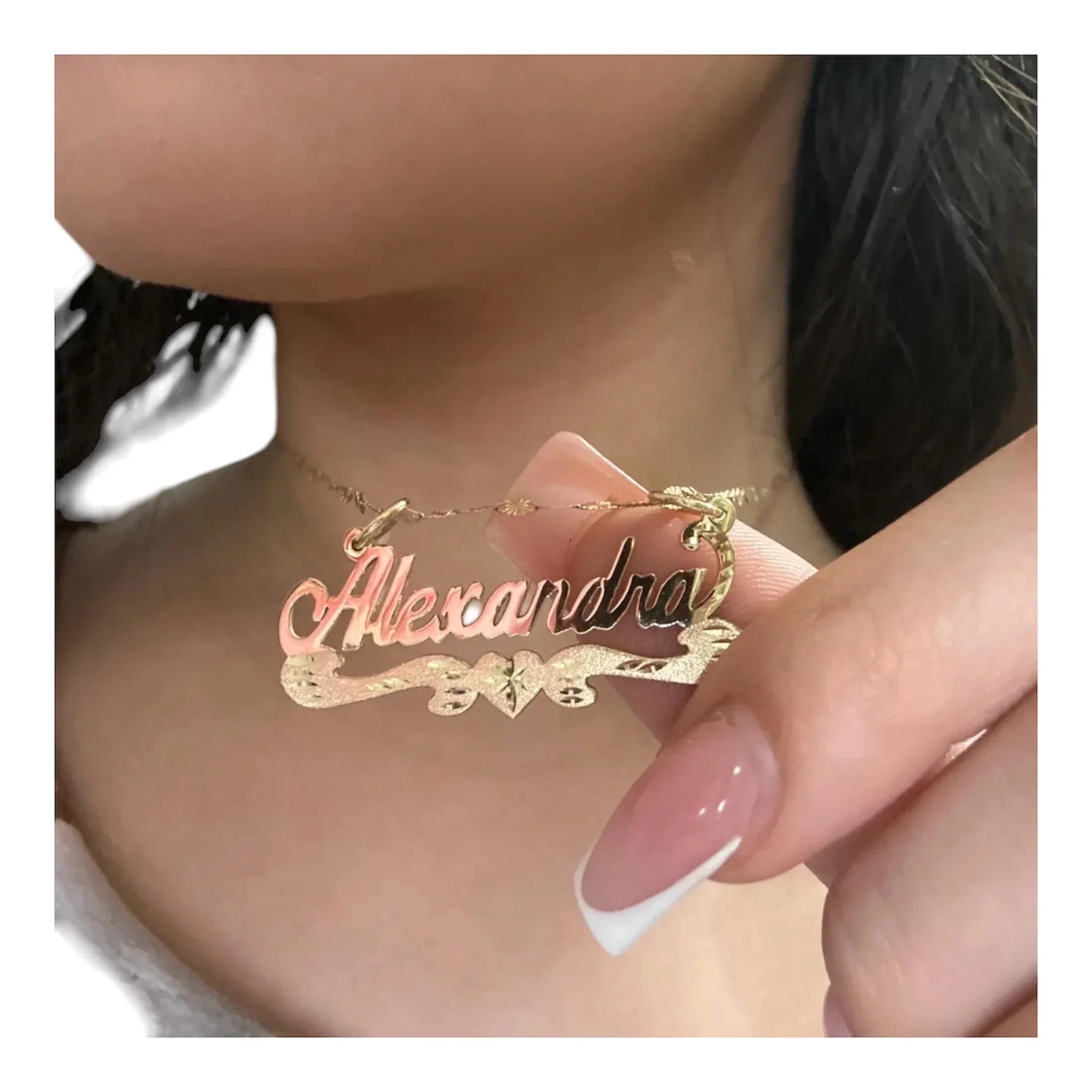 Custom Personalized Nameplate Necklace 10K/14K Gold Jewelry